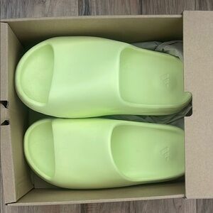 Yeezy Neon Green Slides